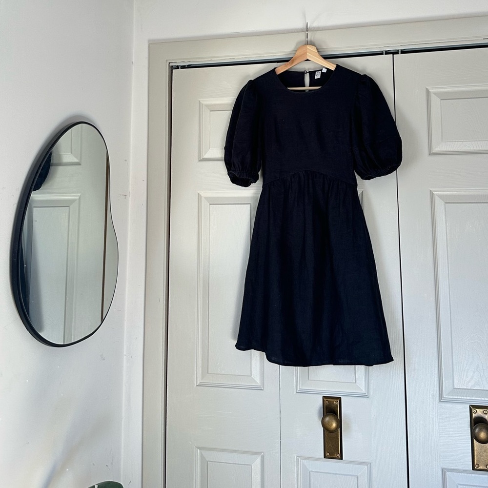 & Other Stories Black Linen Dress